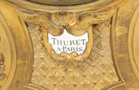 A Louis XV Style Gilt Bronze Mantle Clock on Stand