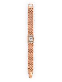 RETRO, 14K ROSE GOLD AND DIAMOND WRISTWATCH