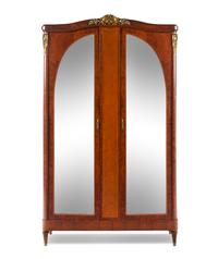 A French Gilt Bronze Mounted Burlwood and Kingwood Armoire