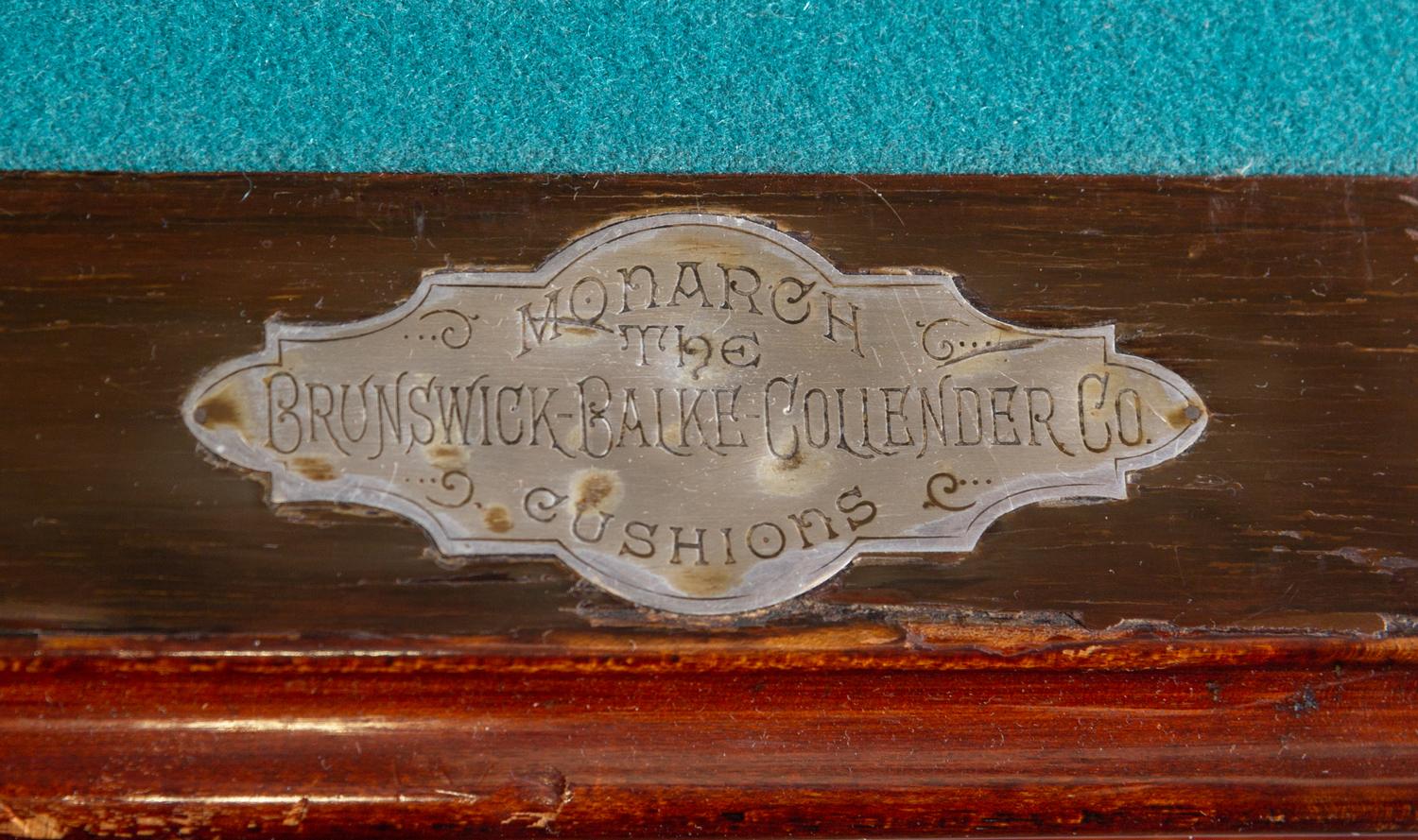 A Brunswick-Balke Inlaid Rosewood Billiards Table
