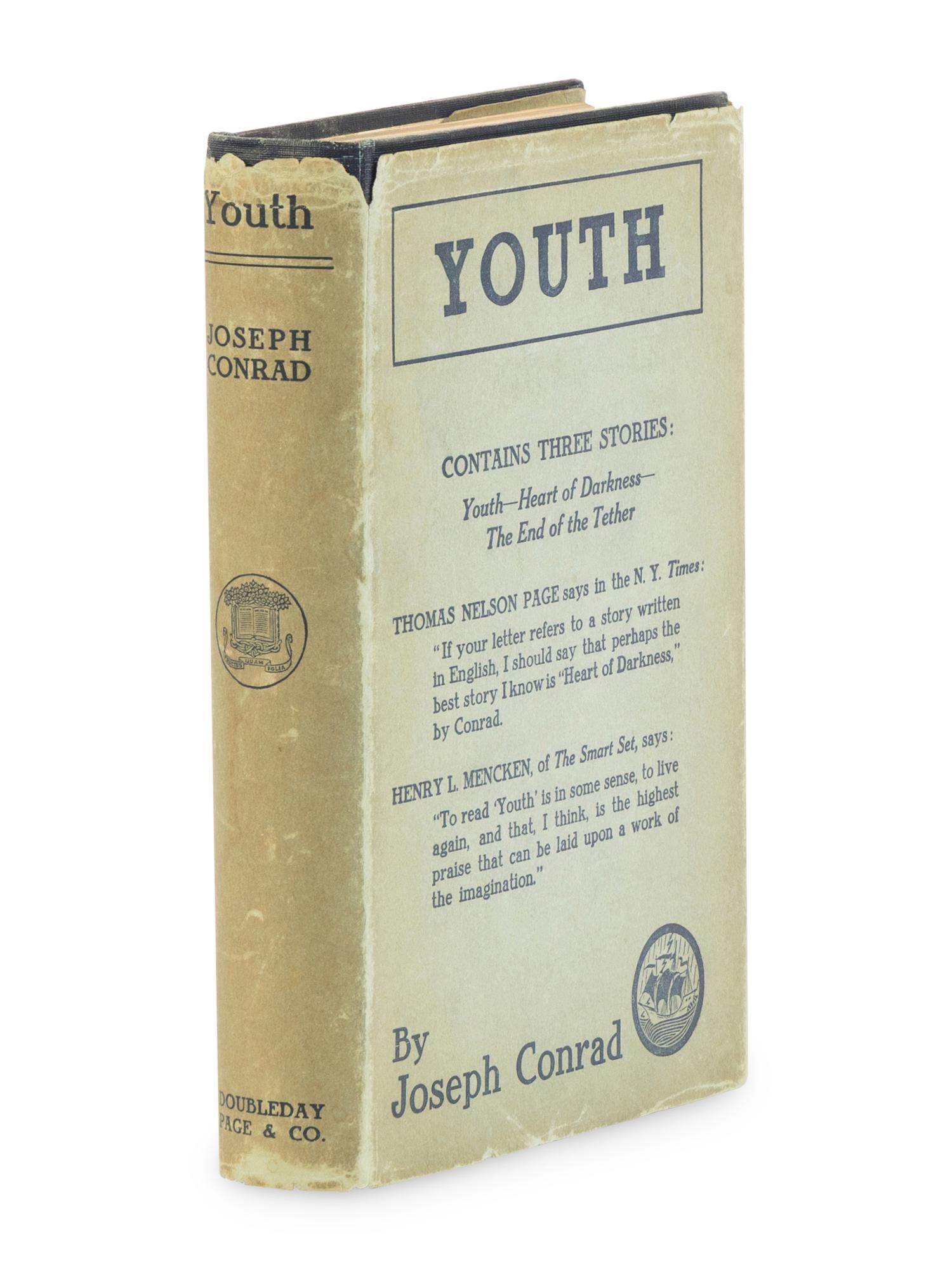 CONRAD, Joseph (1857-1924). Youth . Garden City, NY: Doubleday & Company, 1922.