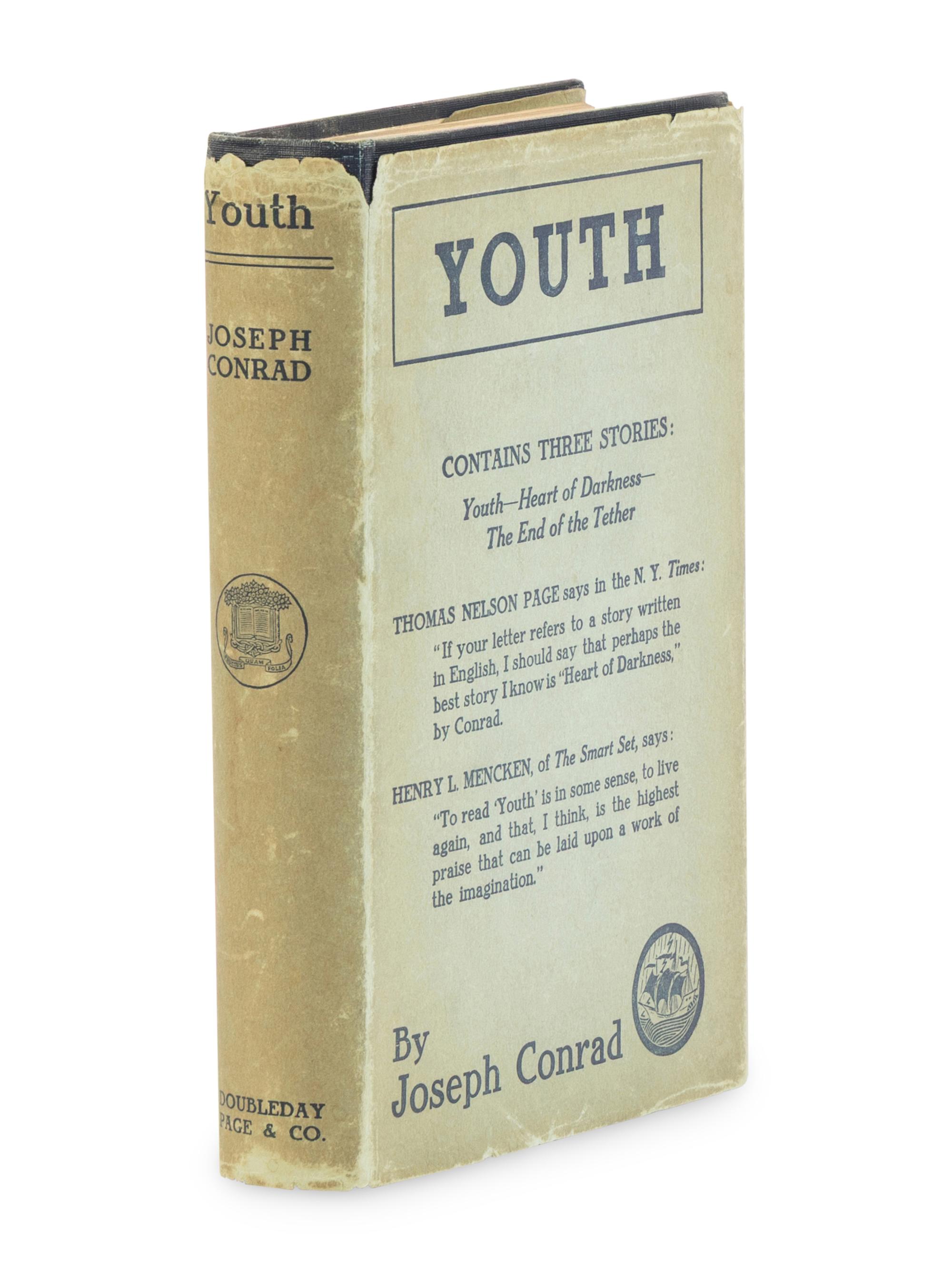 CONRAD, Joseph (1857-1924). Youth . Garden City, NY: Doubleday & Company, 1922.
