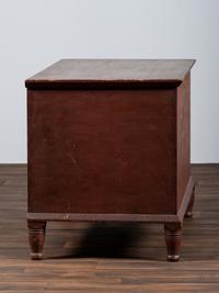 A Country Red and Grain Painted Poplar Blanket Chest