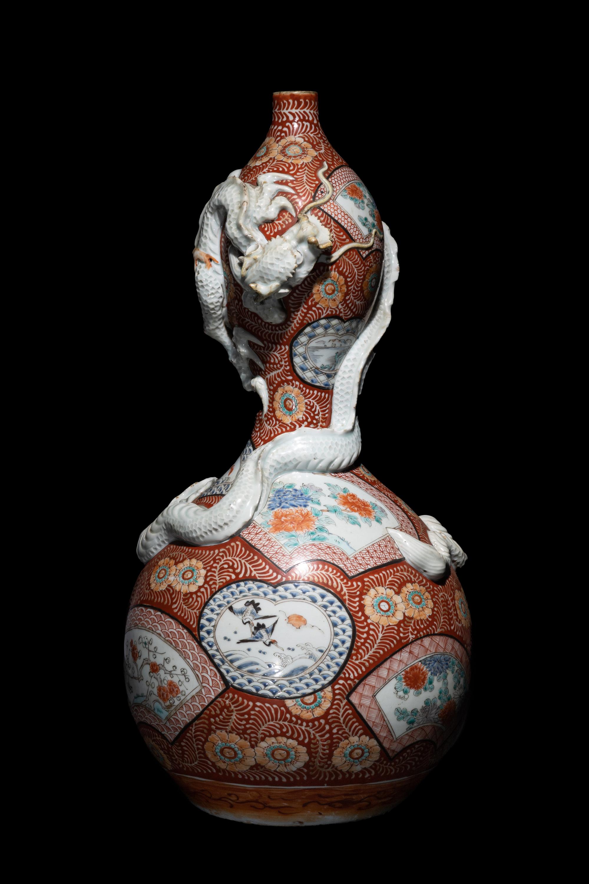 Two Japanese Imari and Kutani Porcelain Wares