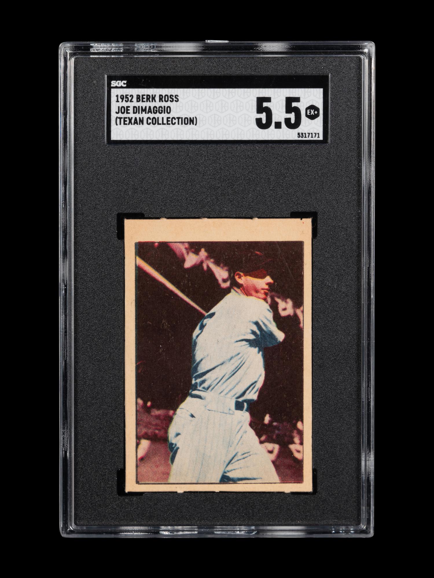 A 1952 Berk Ross Joe DiMaggio Baseball Card (SGC 5.5 EX+)