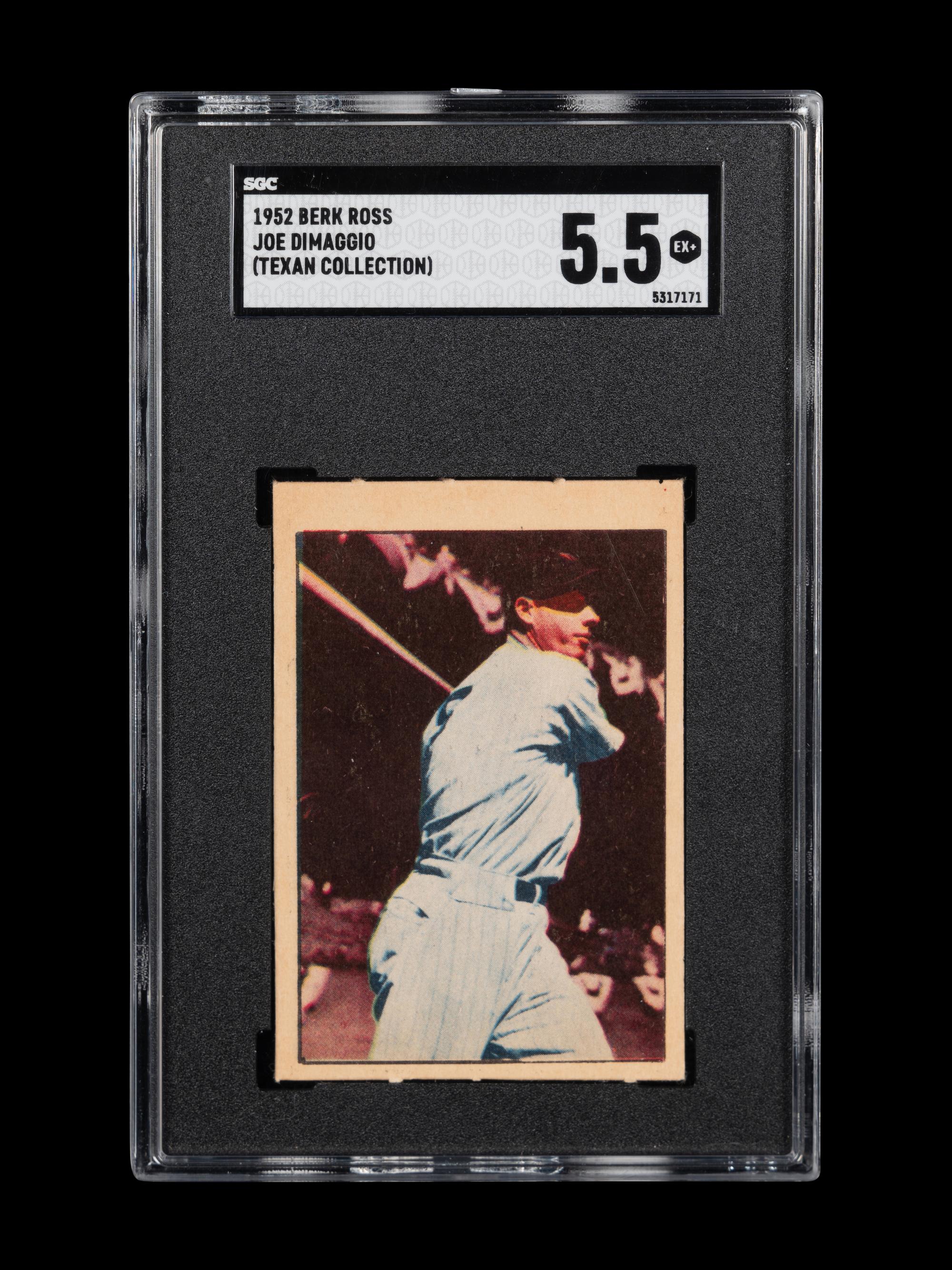A 1952 Berk Ross Joe DiMaggio Baseball Card (SGC 5.5 EX+)