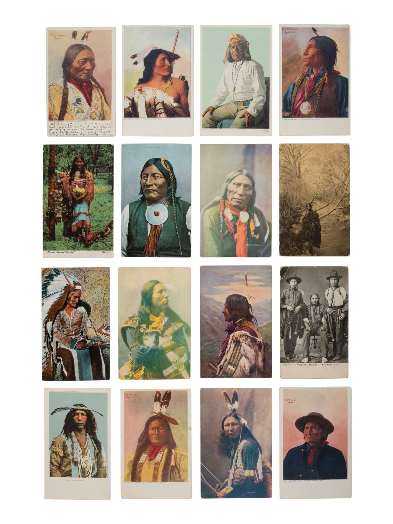 [NATIVE AMERICANS]. A group of 45+ postcards of Native Americans, incl. real photo postcards.