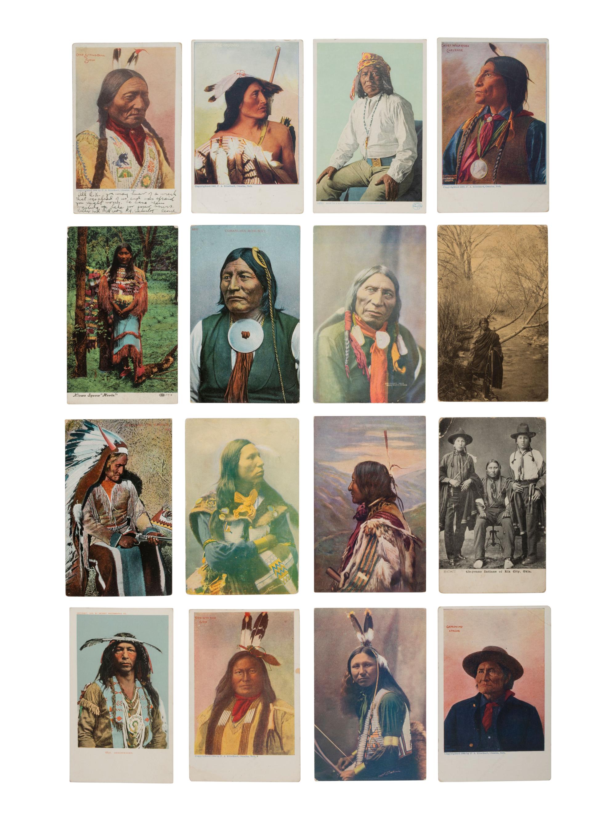 [NATIVE AMERICANS]. A group of 45+ postcards of Native Americans, incl. real photo postcards.