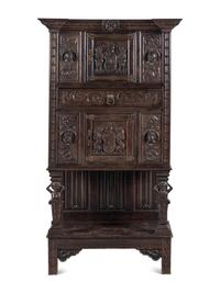 A Renaissance Style Carved Oak Cabinet
