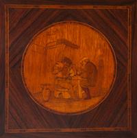 An Italian Walnut and Marquetry Cabinet