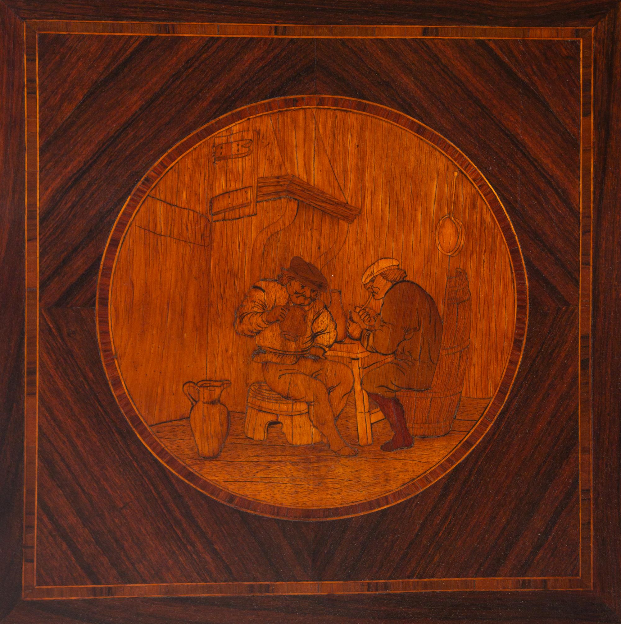 An Italian Walnut and Marquetry Cabinet