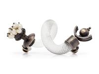A Silver, Acrylic and Cultured Pearl Brooch,