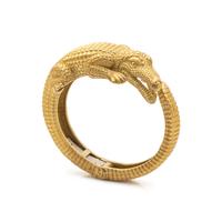 KIESELSTEIN-CORD, YELLOW GOLD ALLIGATOR CUFF BRACELET