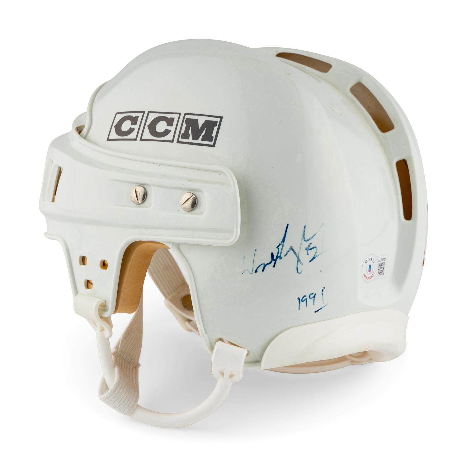 A Wayne Gretzky Signed Autogaph Hockey Helmet (Beckett Authentication Services Letter),