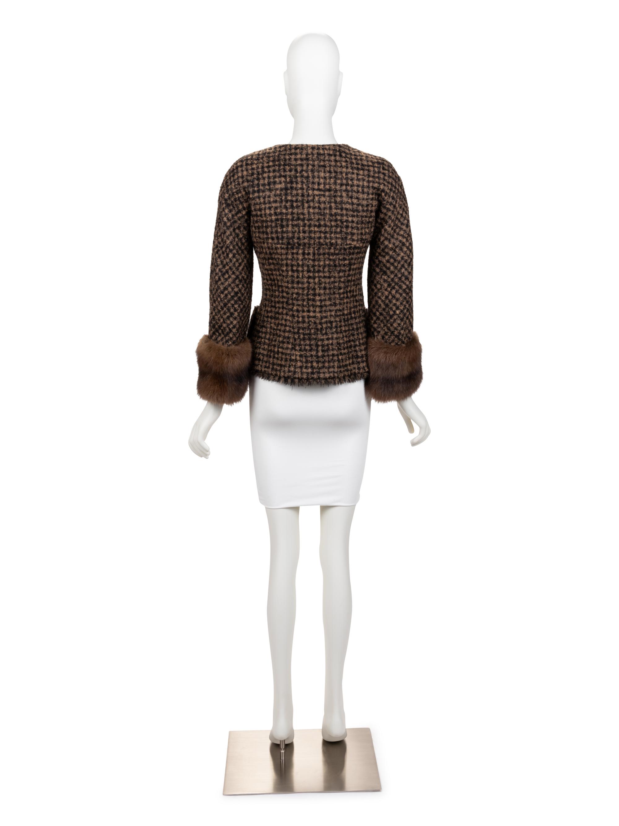 Chanel Jacket with Mink Cuffs, 2000-10s