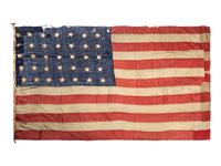 [CIVIL WAR]. 35-star American flag, possibly a Naval flag. Ca 1863-1865.