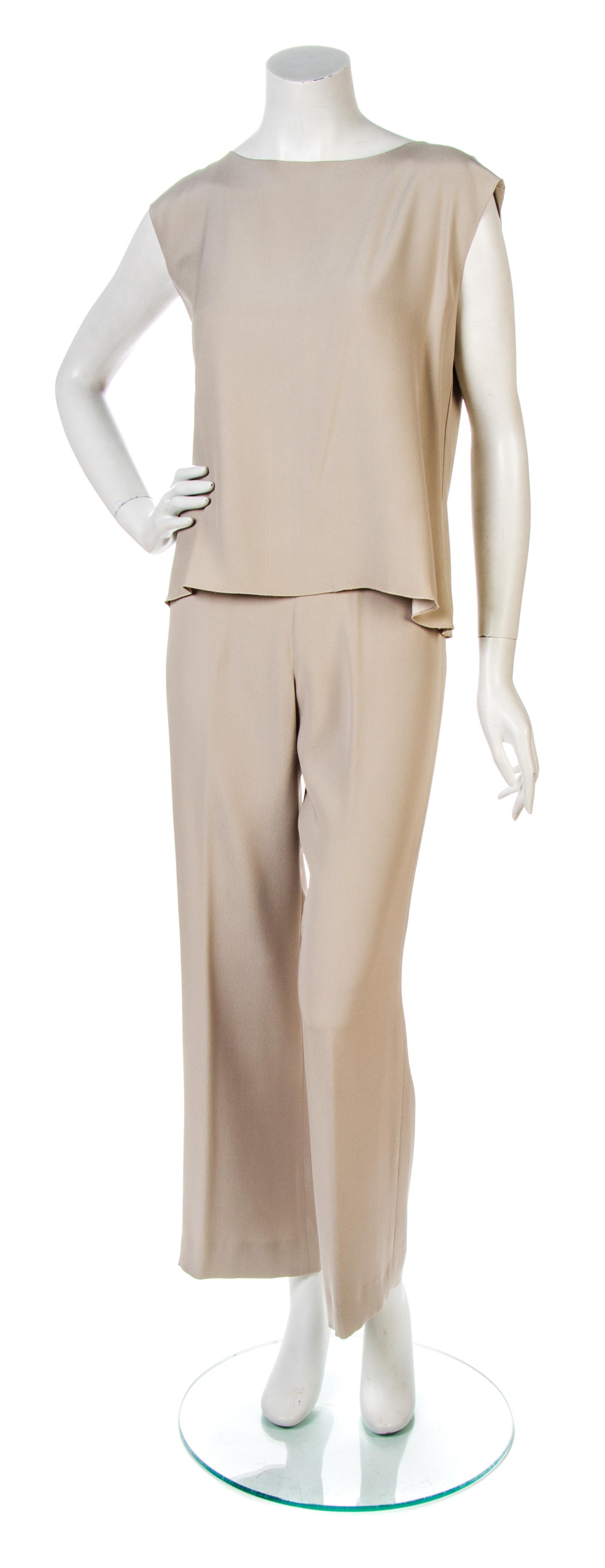 A Chanel Taupe Silk Crepe Ensemble,