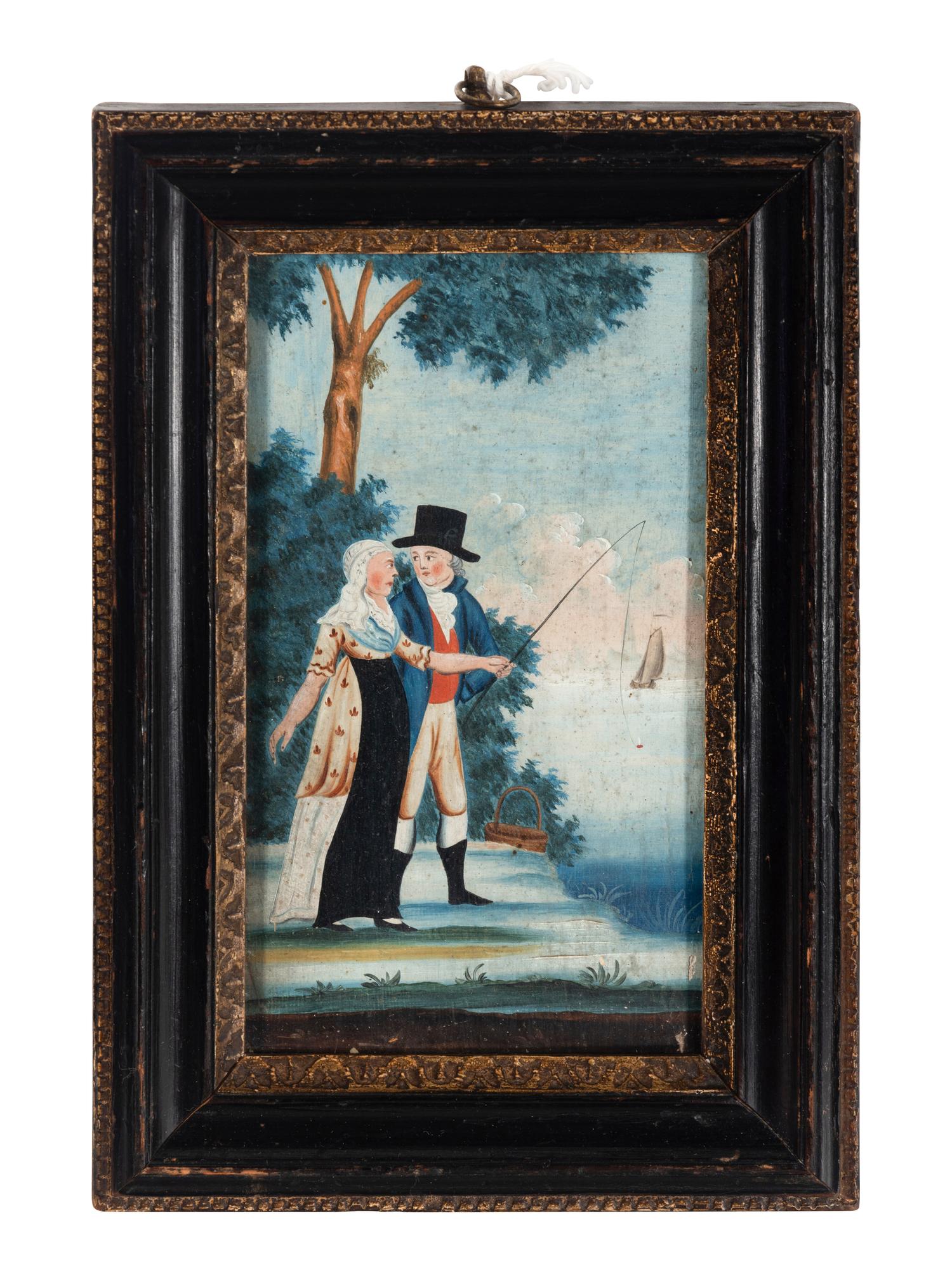 A Pair of English Gouache Paintings