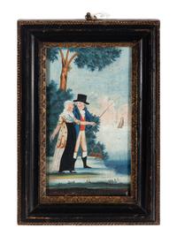 A Pair of English Gouache Paintings
