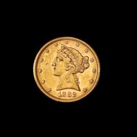 A United States 1882 Liberty Head $5 Gold Coin