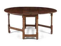 A William and Mary Oak Drop-Leaf Table
