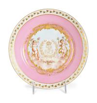 Three Sèvres Painted and Gilt Porcelain Cabinet Plates