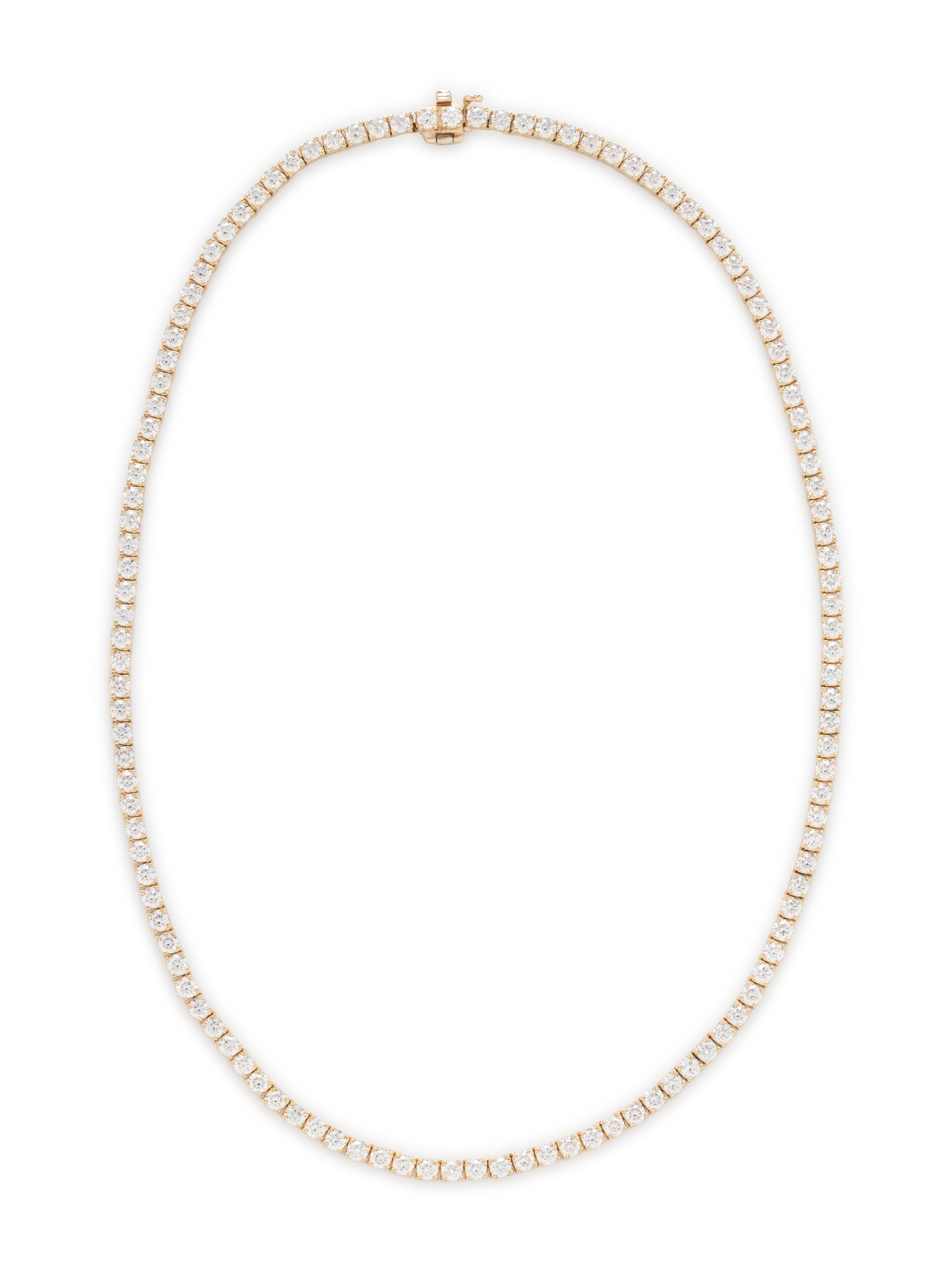 DIAMOND AND YELLOW GOLD NECKLACE