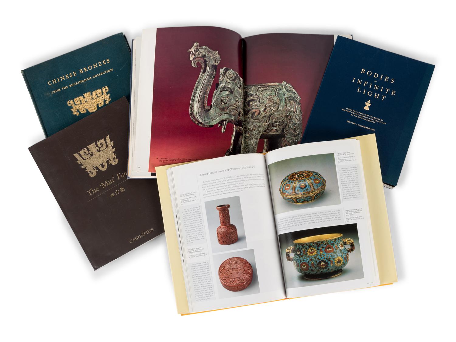 [CHINESE METALWORKS] A group of reference works and auction catalogues about Chinse bronzes, gold and silver wares