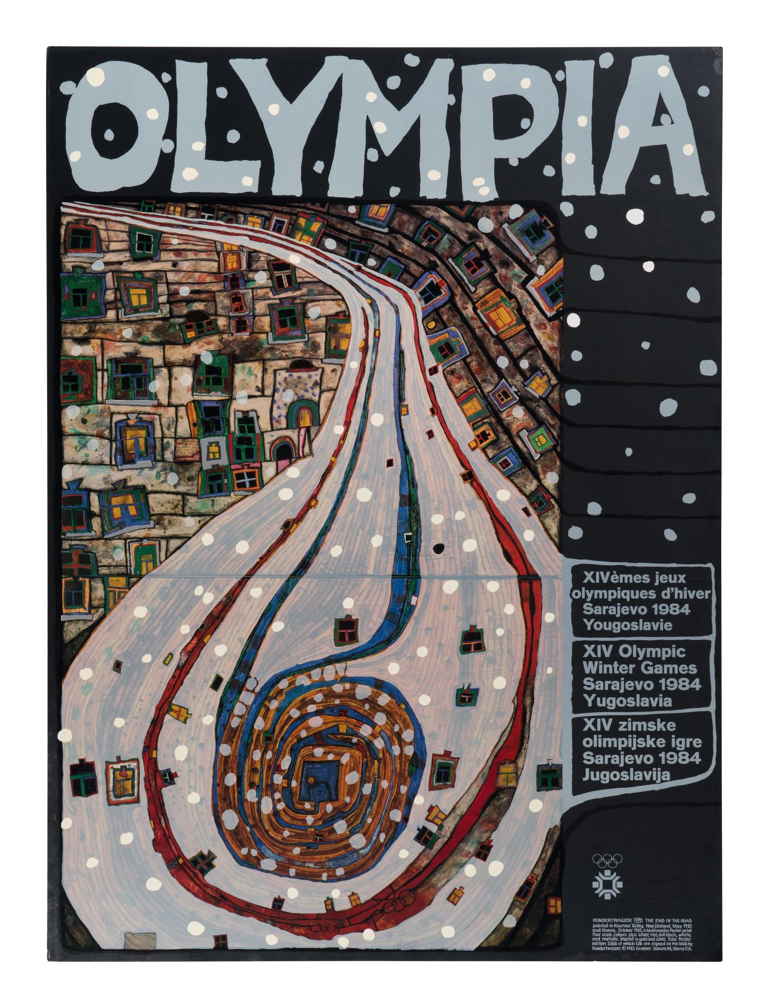Set of 10 from XIV Olympic Winter Games Sarajevo 1984 , 1983 Including works by David Hockney, Victor Vasarely, Howard Hodgkin, James Rosenquist, and others.