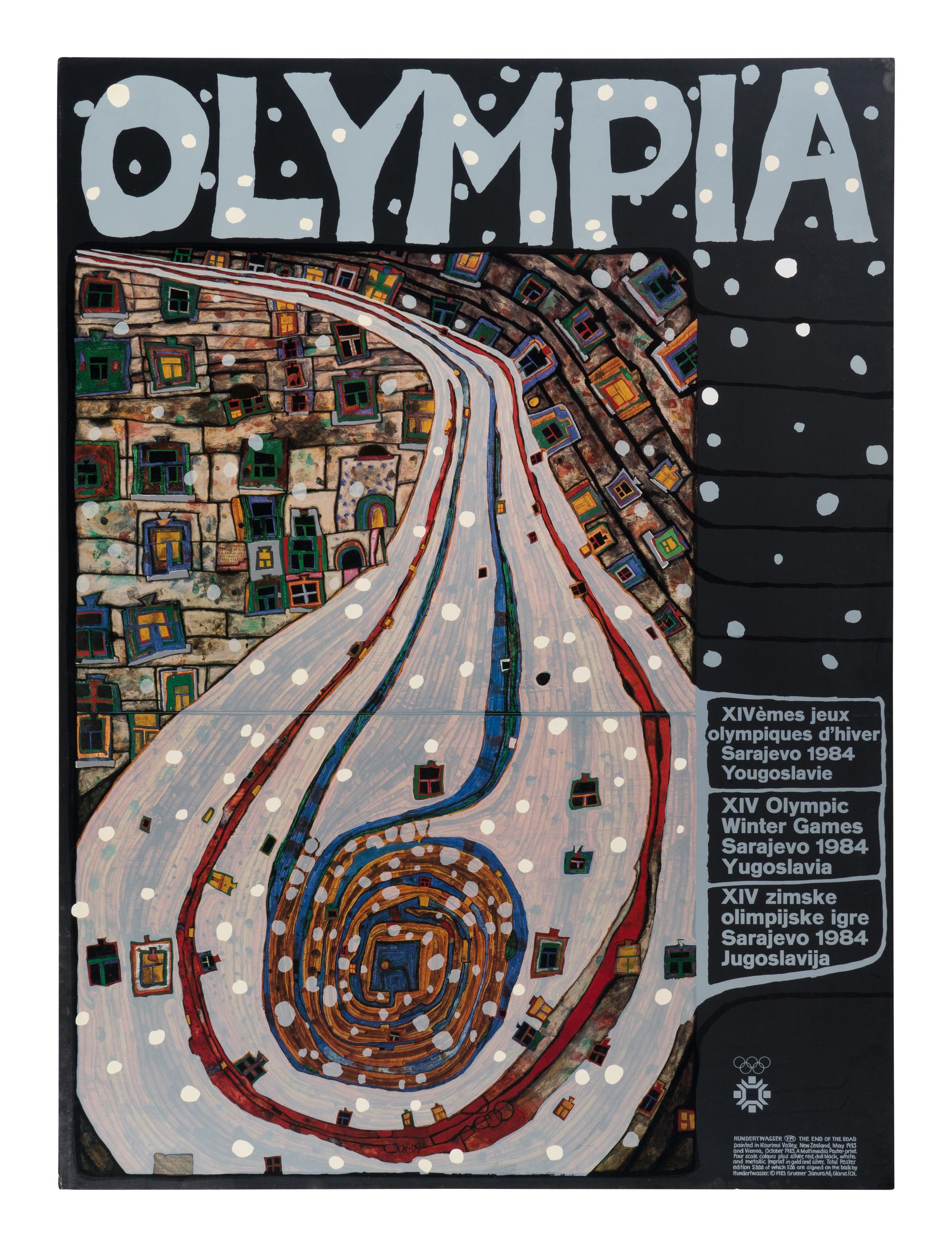 Set of 10 from XIV Olympic Winter Games Sarajevo 1984 , 1983 Including works by David Hockney, Victor Vasarely, Howard Hodgkin, James Rosenquist, and others.