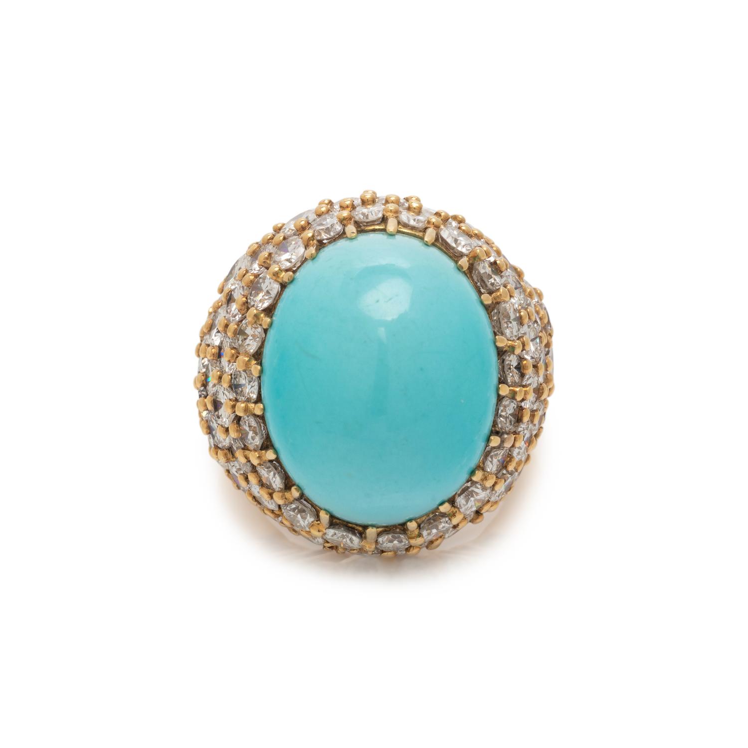 TURQUOISE AND DIAMOND RING