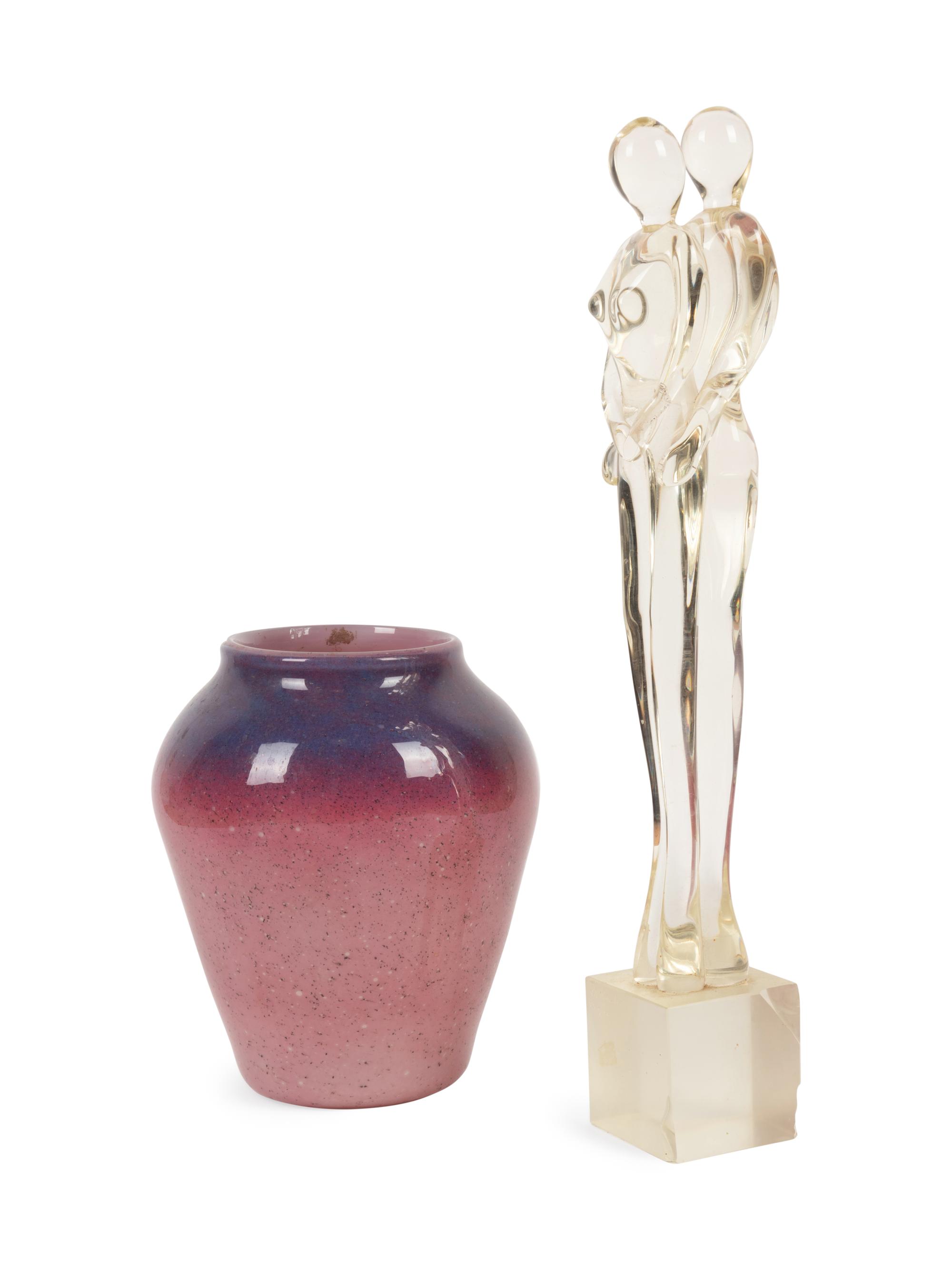 An Italian Glass Figural Group