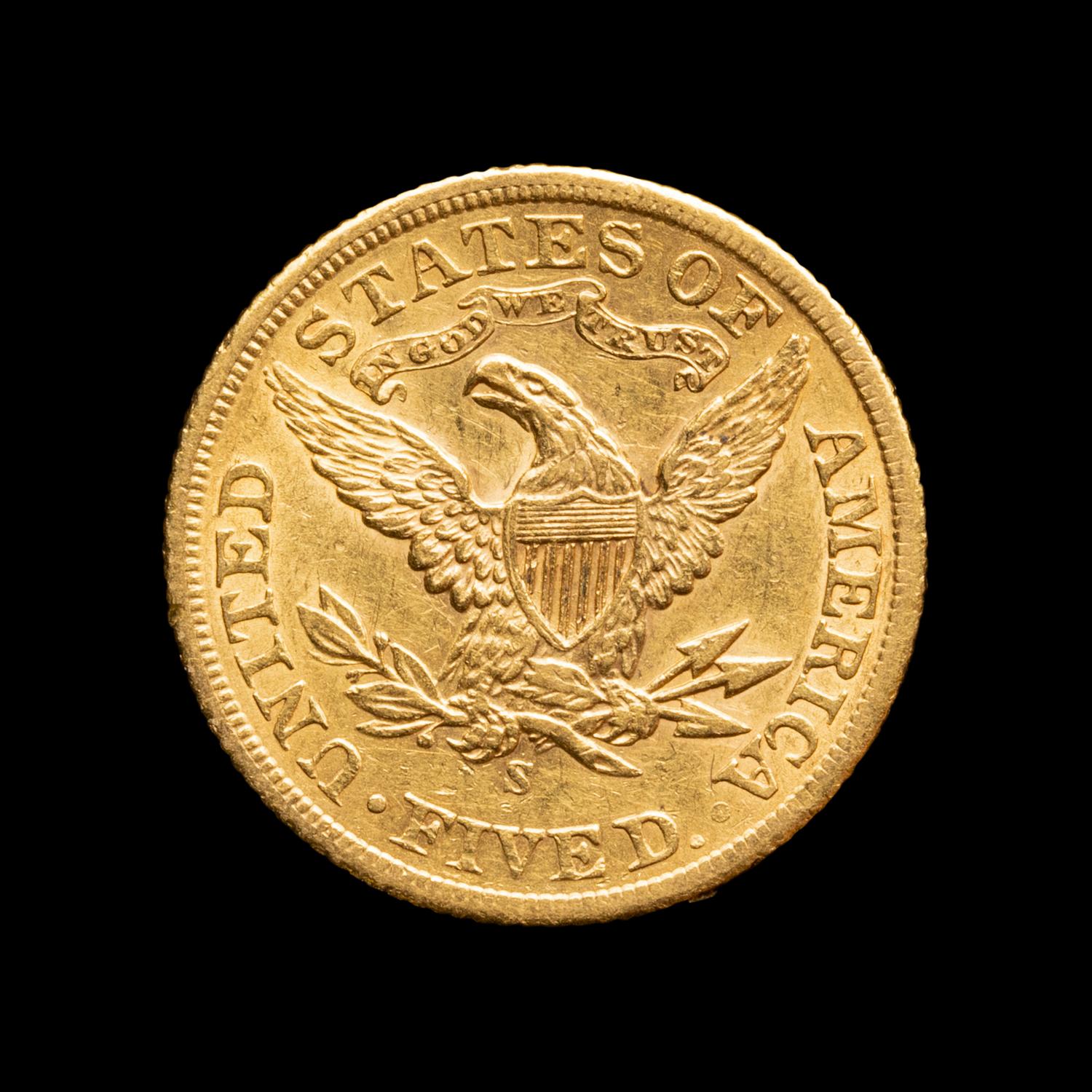 A 1900-S Liberty Head $5 Gold Coin