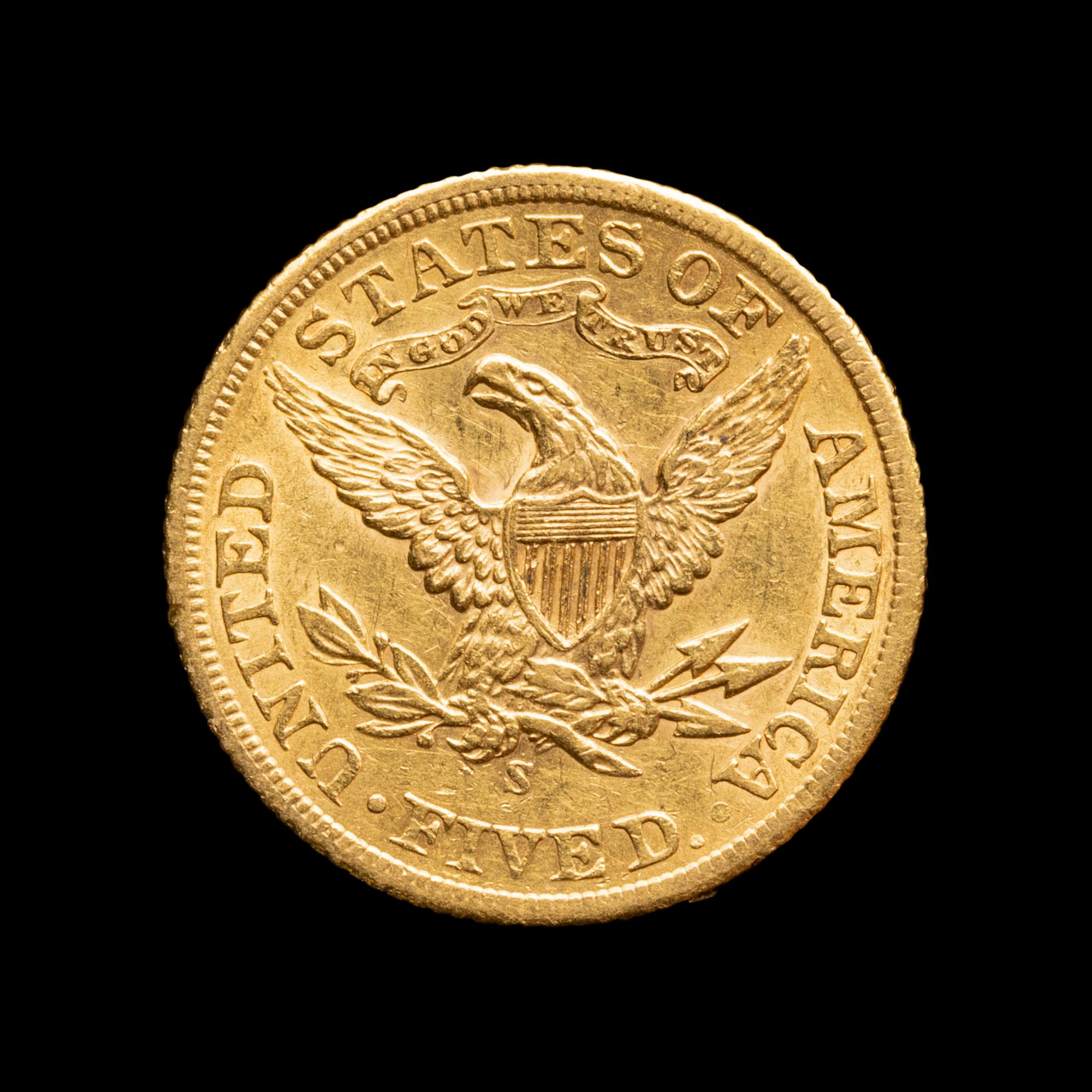 A 1900-S Liberty Head $5 Gold Coin