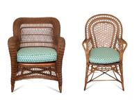 Two Rattan Armchairs