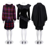 Three Yves Saint Laurent Rive Gauche Two-Piece Skirt Ensembles, 1980-90s