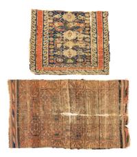 Two Wool Rug Fragments