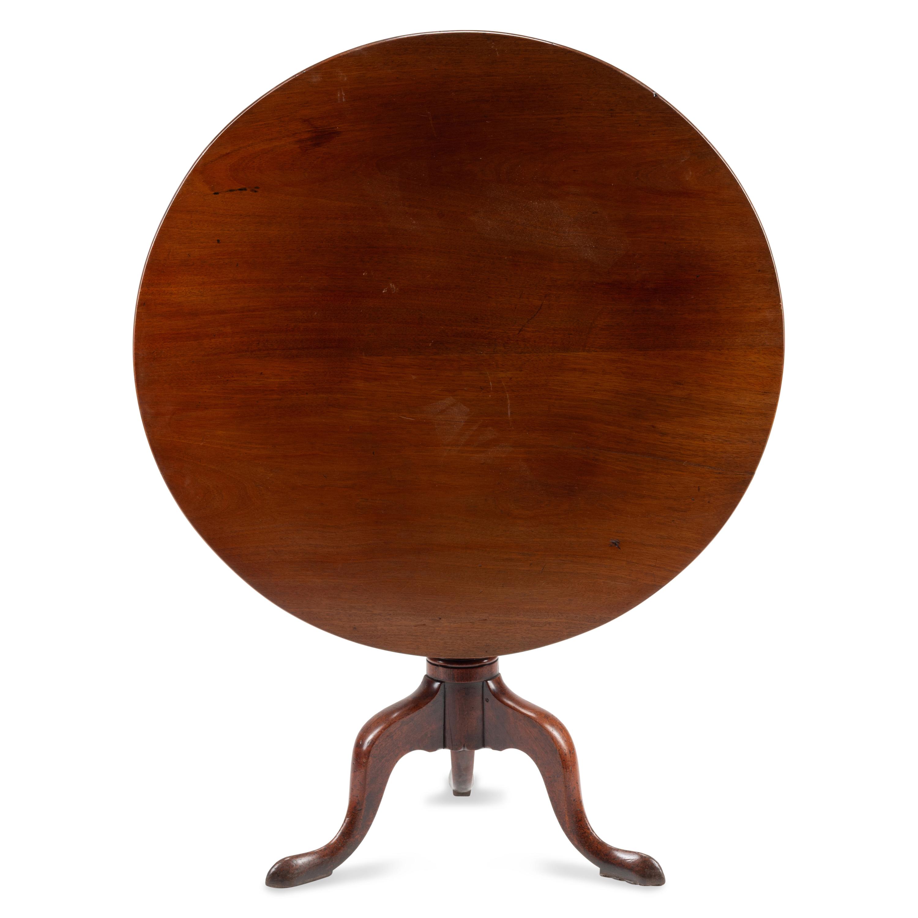 An English Mahogany Tilt-Top Tripod Table