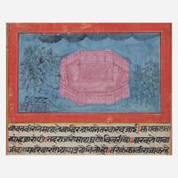A group of four small Indian folios 印度册页一组四张 18th century or earlier ???????