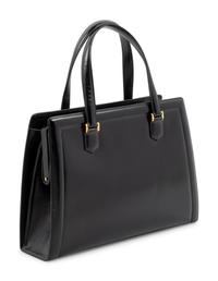 Hermès Vintage Black Leather Handbag, 1960s
