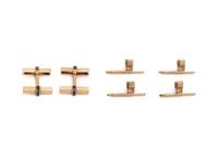 TIFFANY & CO, YELLOW GOLD AND SAPPHIRE DRESS SET