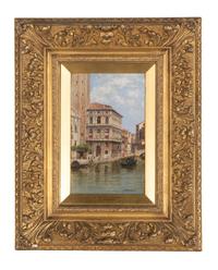 Venetian Palace; together with Venetian Gondola (A Pair)