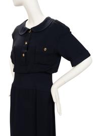 Chanel Silk Dress with Bloused Top, 1980s