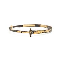 PAT FLYNN, IRON AND HIGH KARAT GOLD NAIL BANGLE