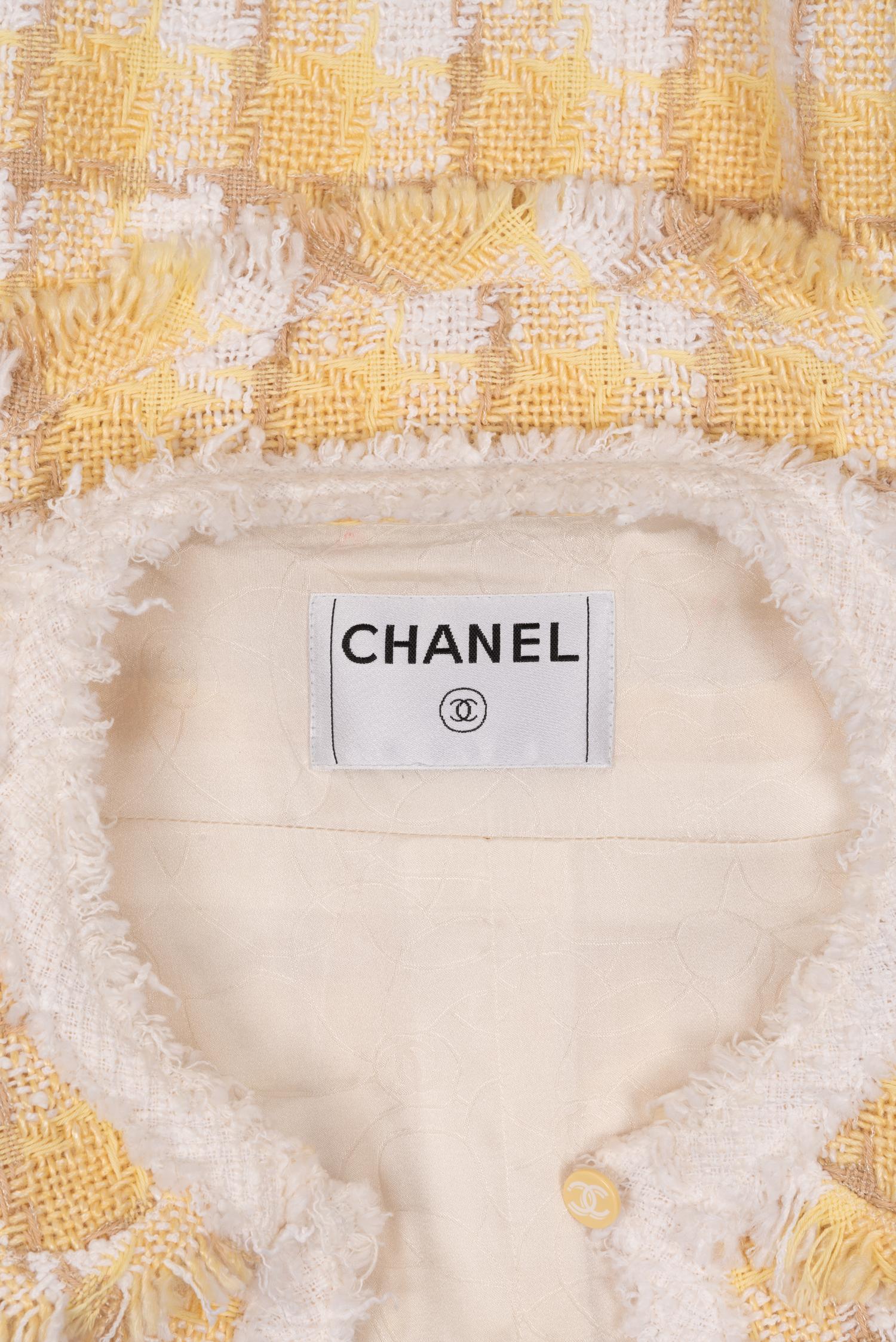Chanel Wool Plaid Tweed Jacket, 1990-2000s