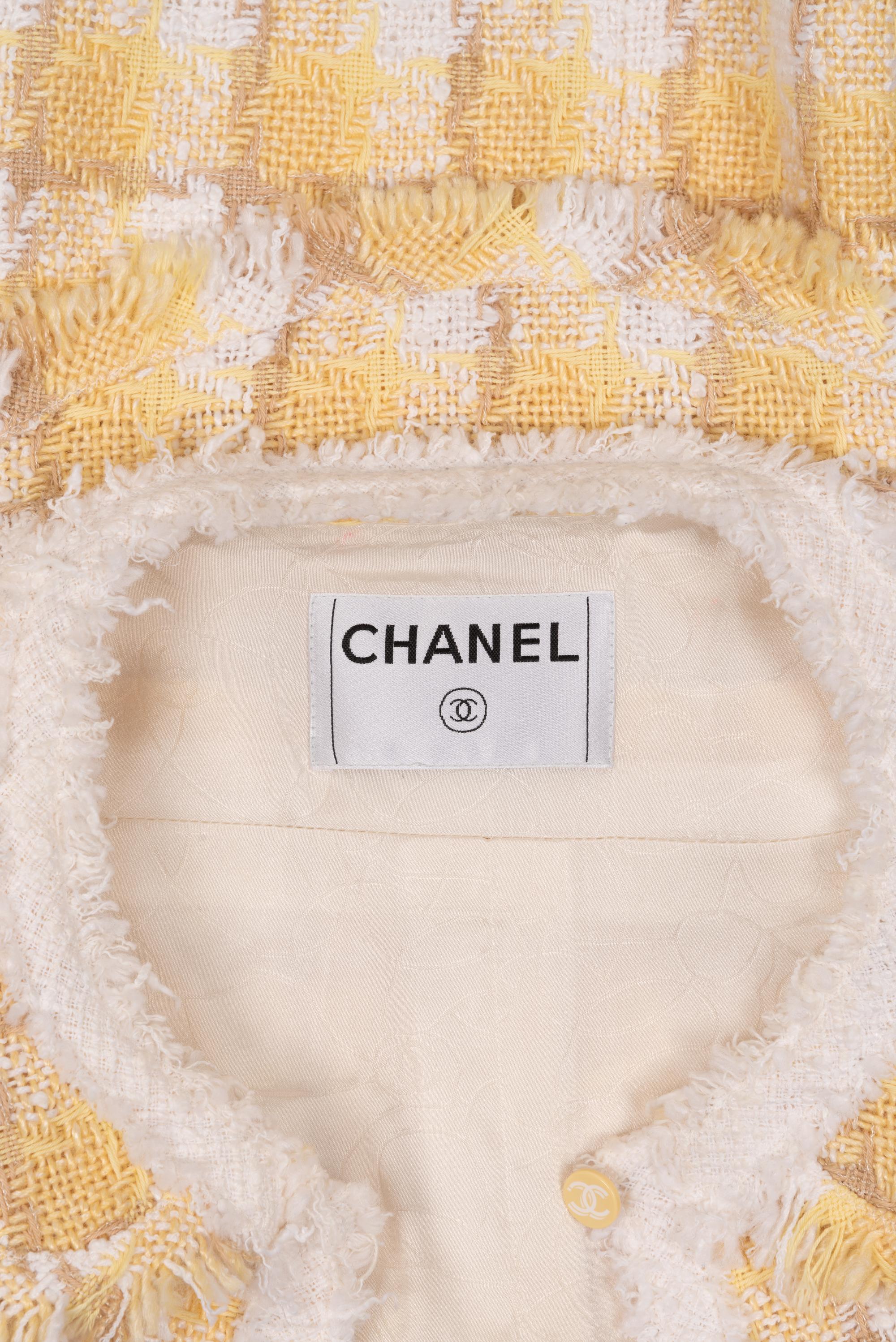 Chanel Wool Plaid Tweed Jacket, 1990-2000s
