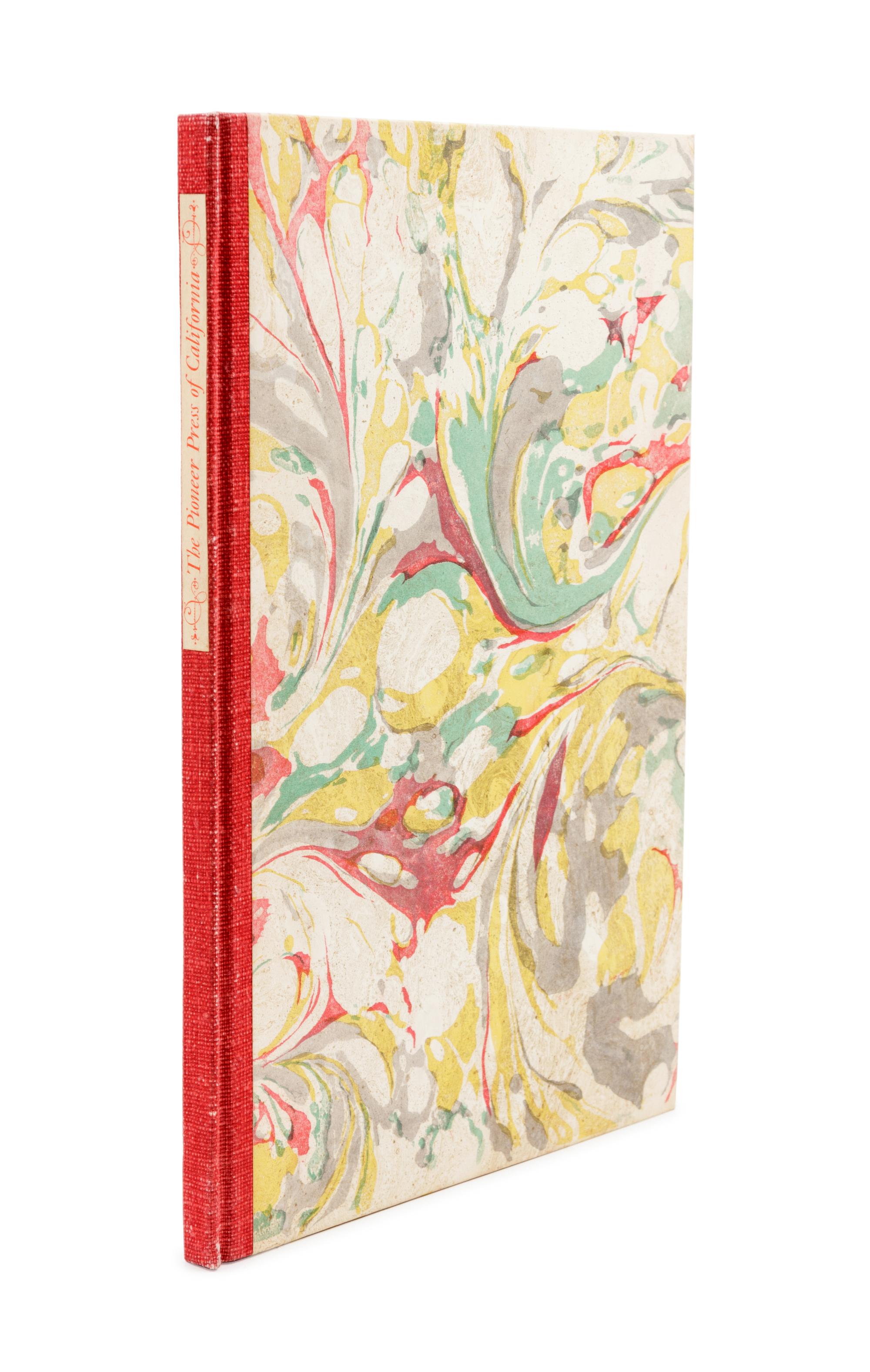 [GRABHORN PRINTING]. WHEAT, Carl I. The Pioneer Press of California . Oakland, CA: Grabhorn Press for Biobooks, 1948.