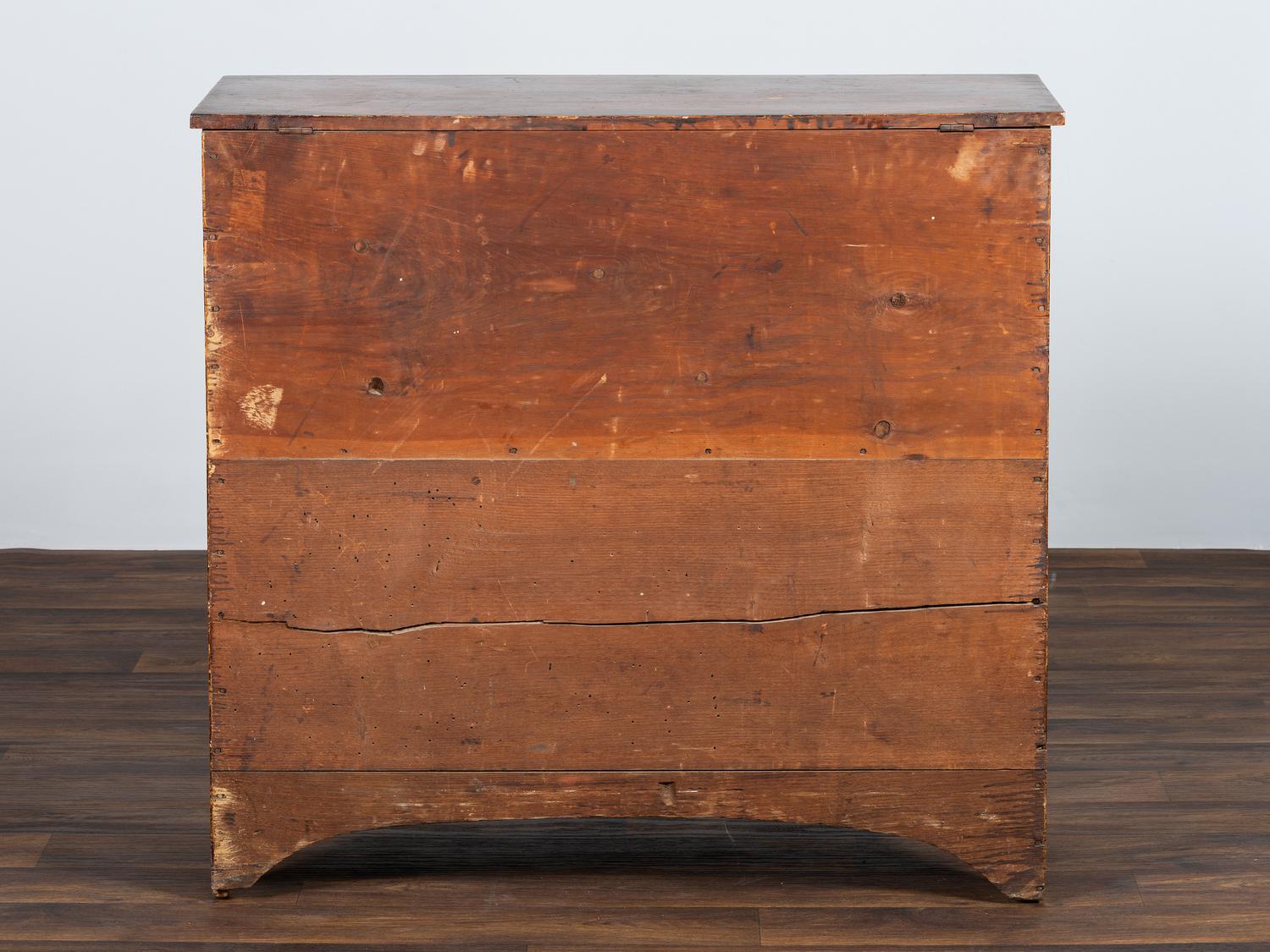 A Federal Grain Painted Pine Two-Drawer Blanket Chest