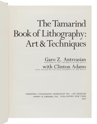 ANTREASIAN, Garo Z. (1922-2018). – ADAMS, Clinton (1918-2002). The Tamarind Book of Lithography: Art & Techniques. Los Angeles: Tamarind Lithography Workshop Inc.; New York: Harry N. Abrams, Inc., Inc., 1971.
