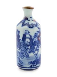 A Chinese Blue and White Porcelain Snuff Bottle